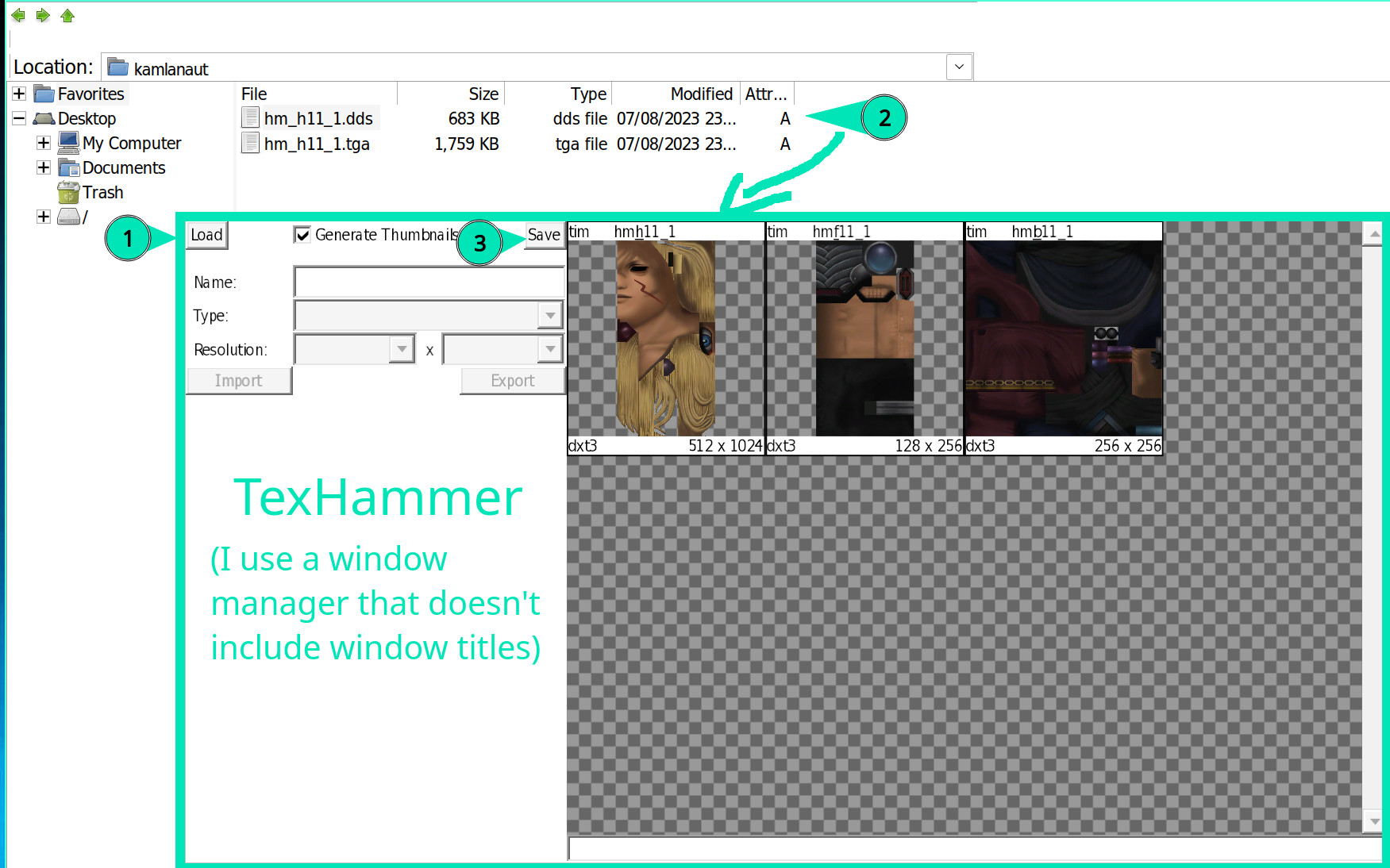 TexHammer DAT file injection with wine explorer