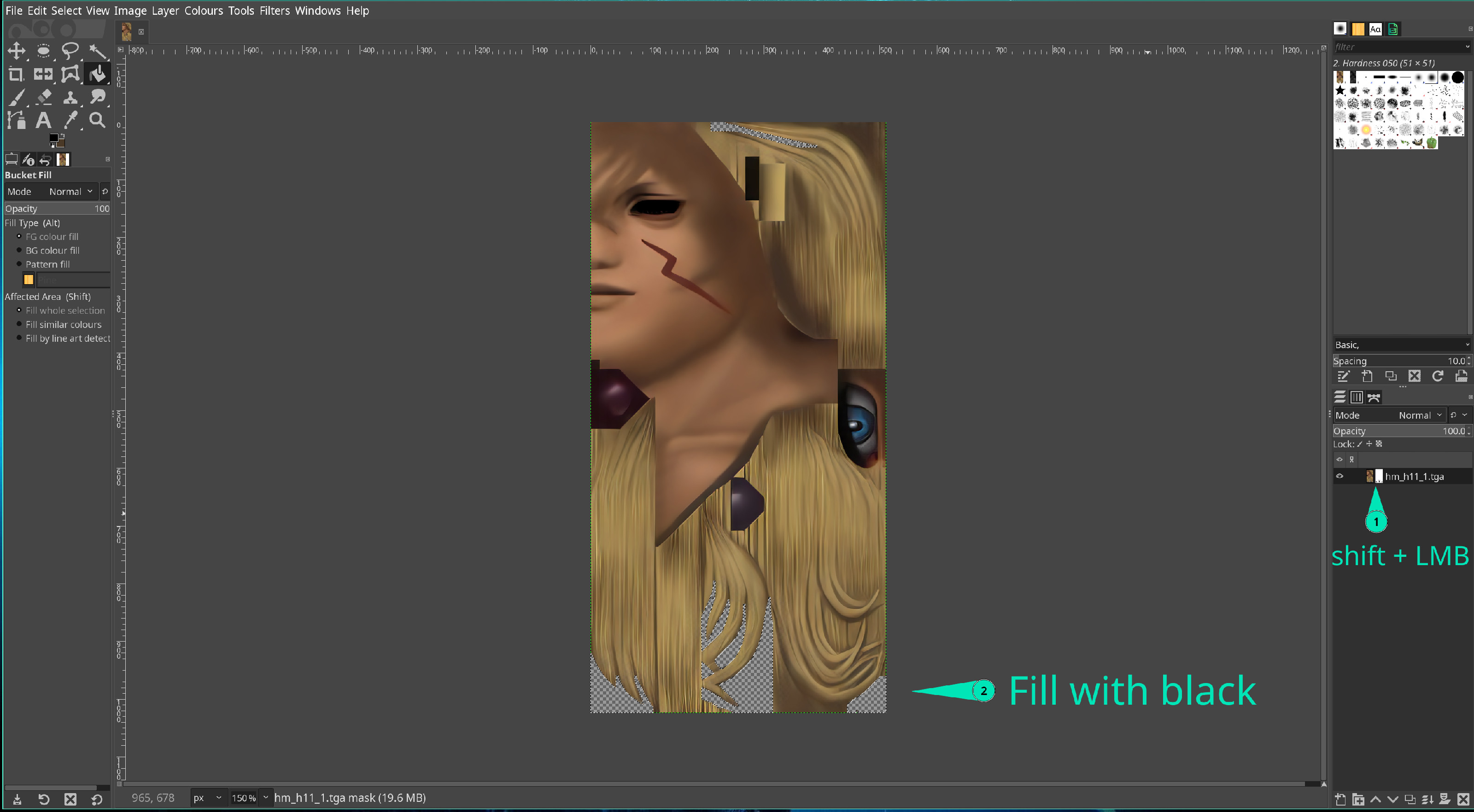 GIMP quick mask